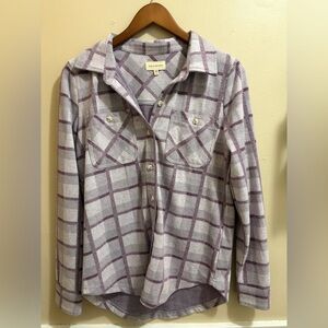 Thread & Supply Lavender Plaid Shirt